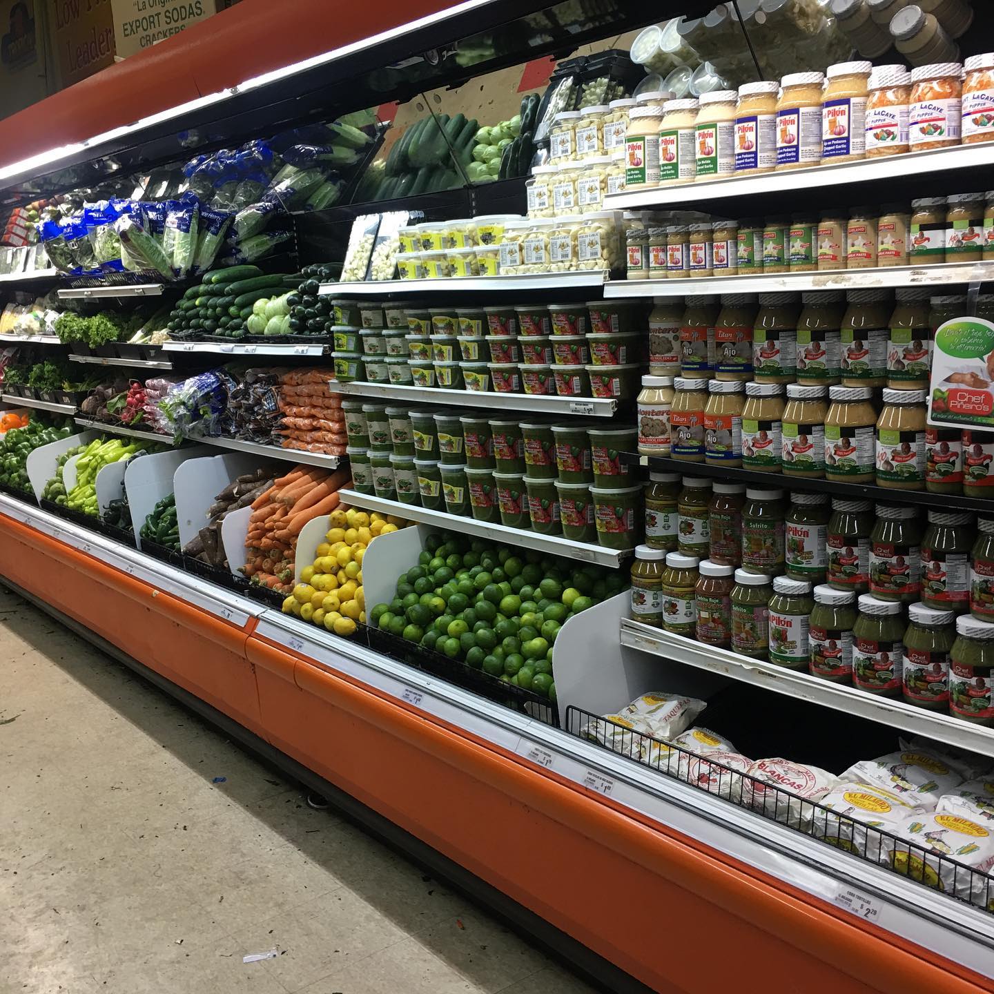Full-service meat counter at Plaza Tropical